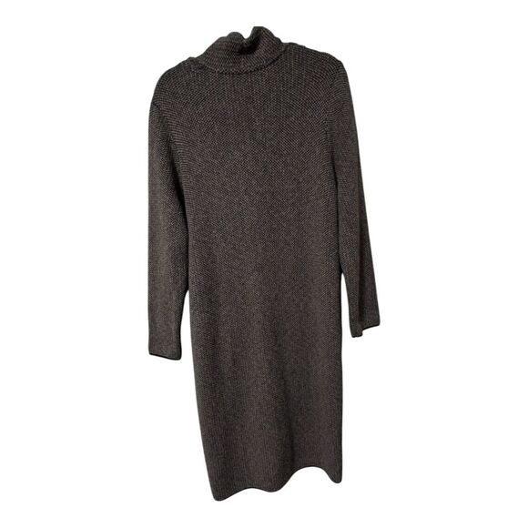 J. Jill Houndstooth Knit Long-Sleeve Long Sweater Coat Duster size Large tweed - Picture 3 of 10